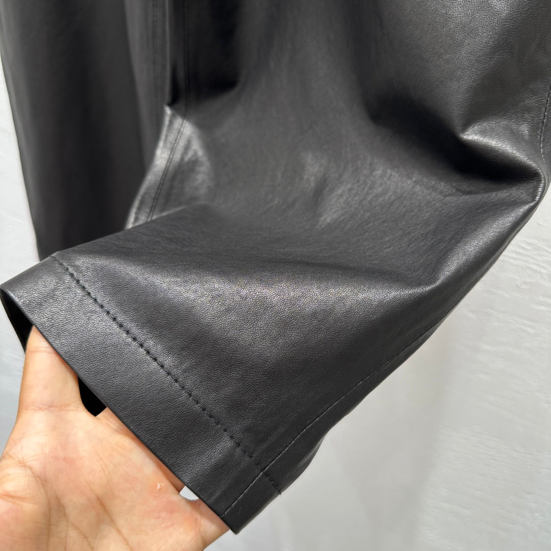 Leather Cropped Pants For Women