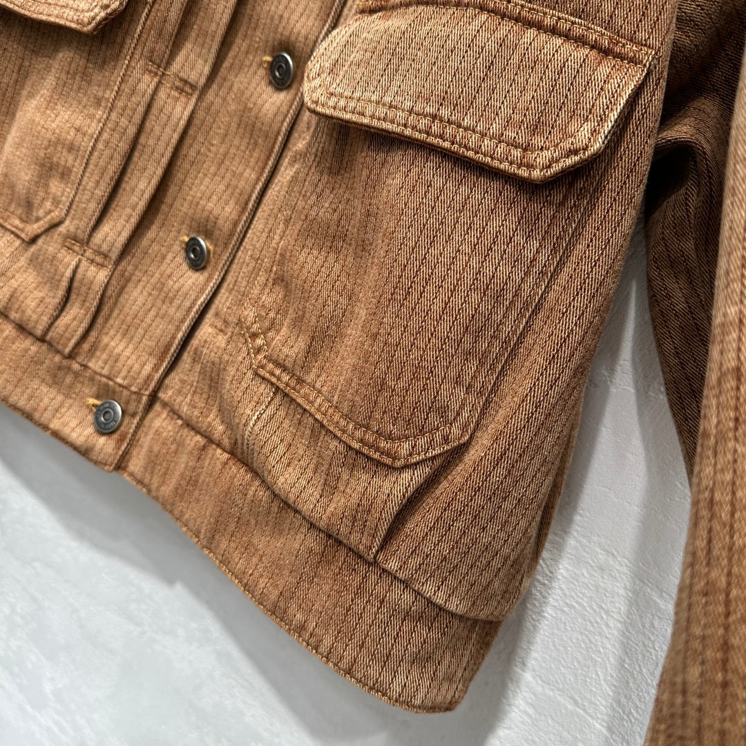 Women's Denim Leather Jacket
