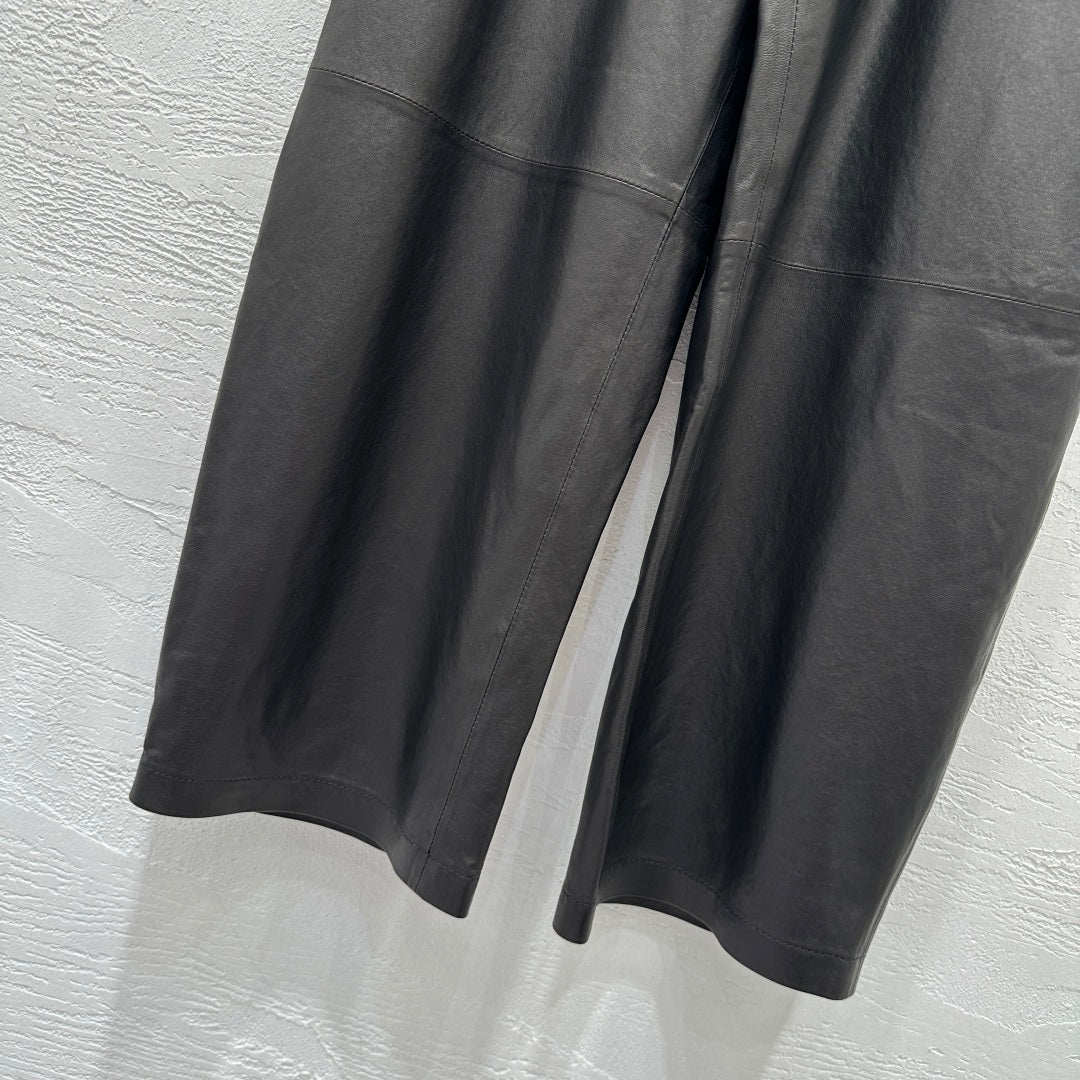 Leather Cropped Pants For Women 