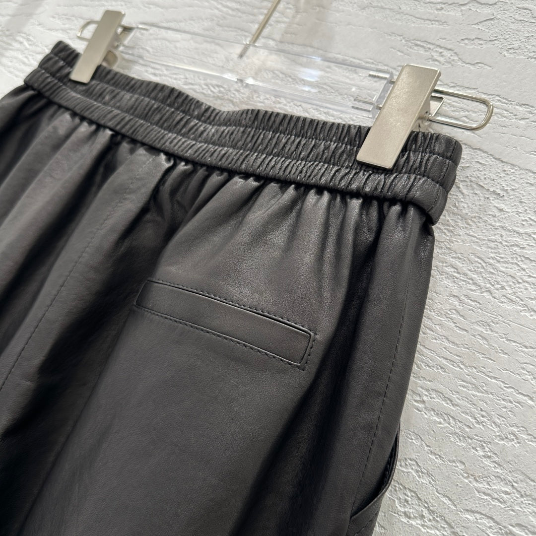 Leather Cropped Pants For Women 