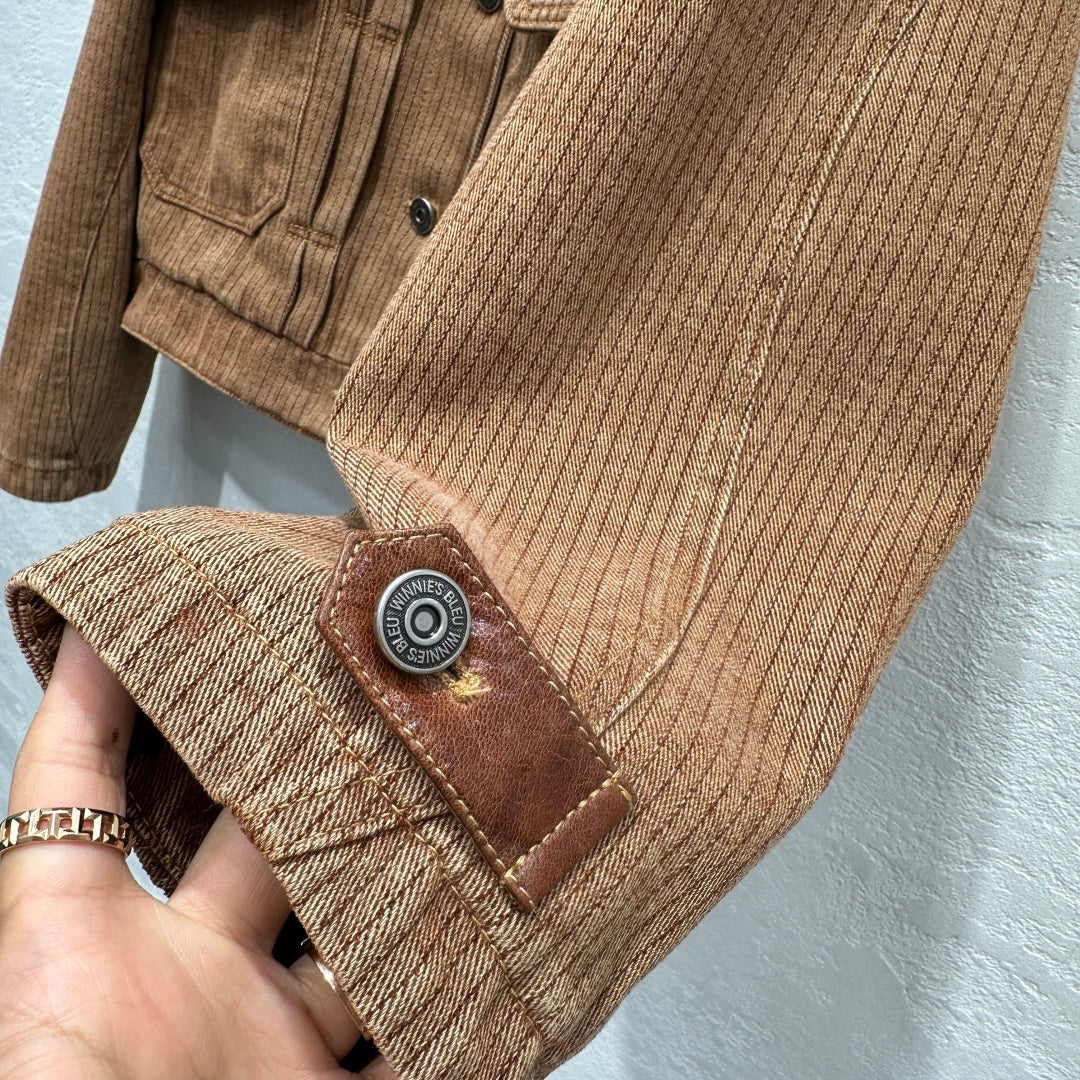 Women's Denim Leather Jacket 